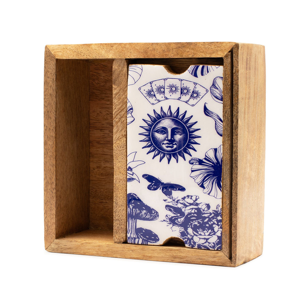 Triple Moon Tarot Box with Card Holder