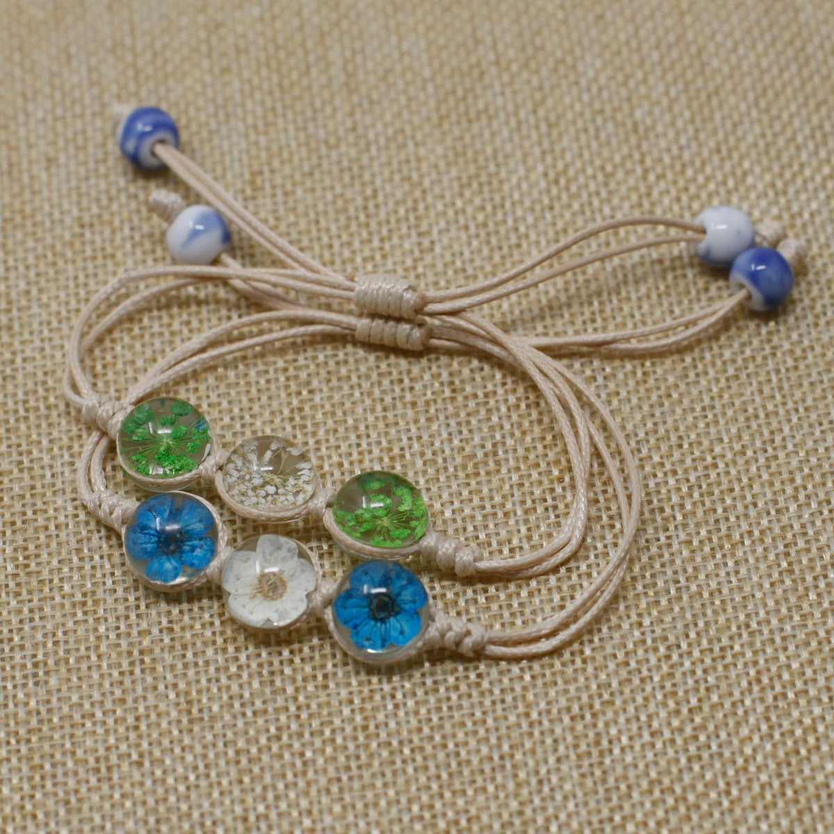 Pressed Flowers Tri-Flower Bracelet – view 3