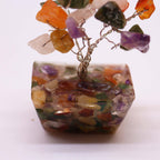 Mixed Gemstone Mini Tree on Orgonite Base, 15 Stones – view 3