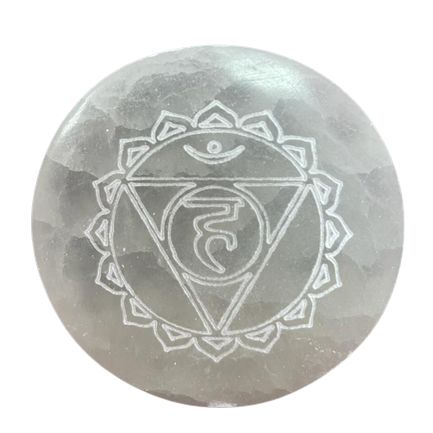 Selenite Chakra Charging Set of 7 Small Plates – view 9