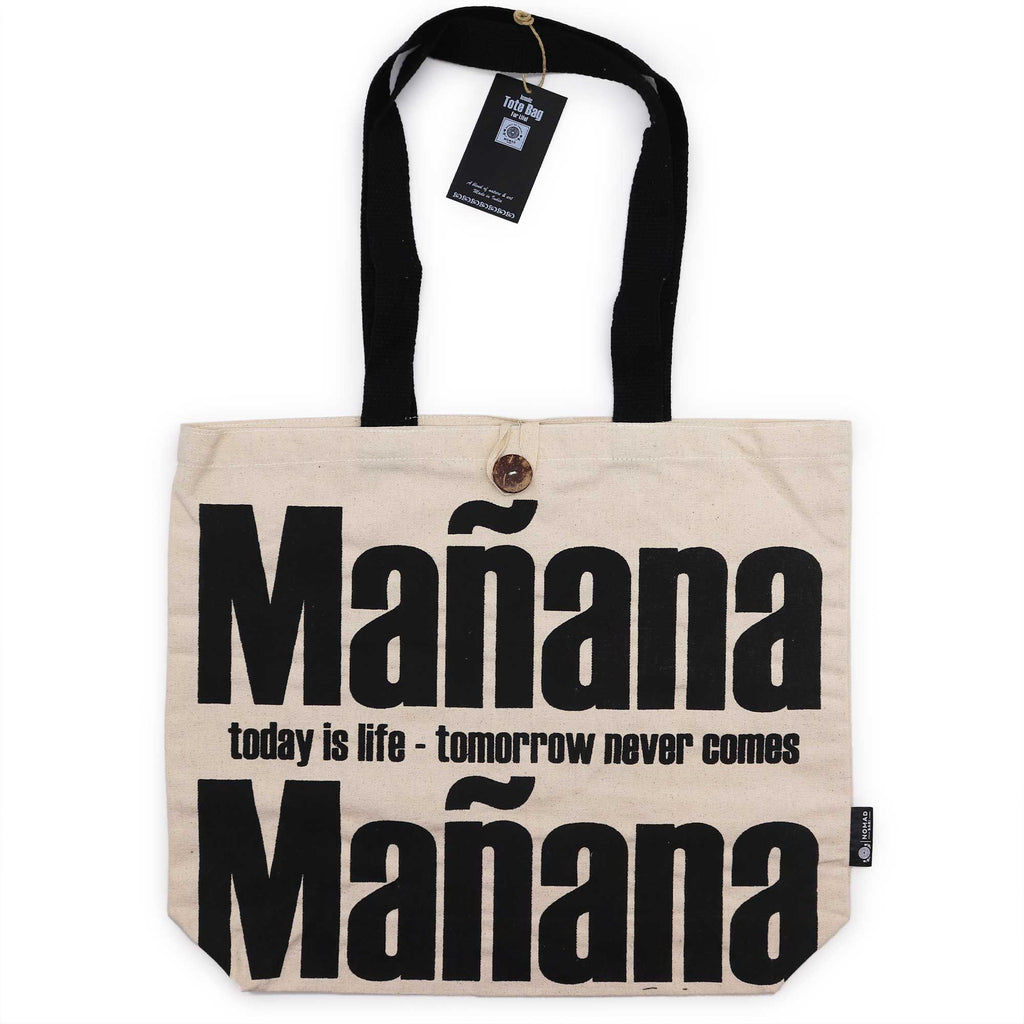 Nomad Sari Classic Tote Bag - Mañana Mañana - Natural Cotton – view 3