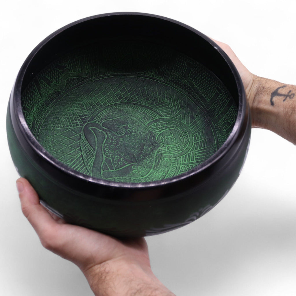 Extra Loud Mushroom Singing Bowl - Moss Green (23x10.5cm) – view 11