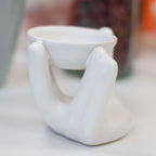 Helping Hand Ceramic Oil Burner in White – view 4