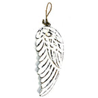 Small Hand Carved Angel Wing Wall Decor, 18 cm