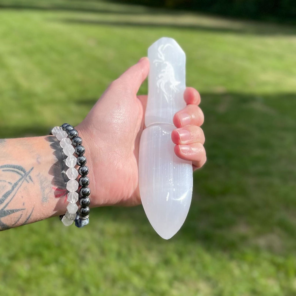 Selenite Ritual Knife - Letting Go of the Past – view 6