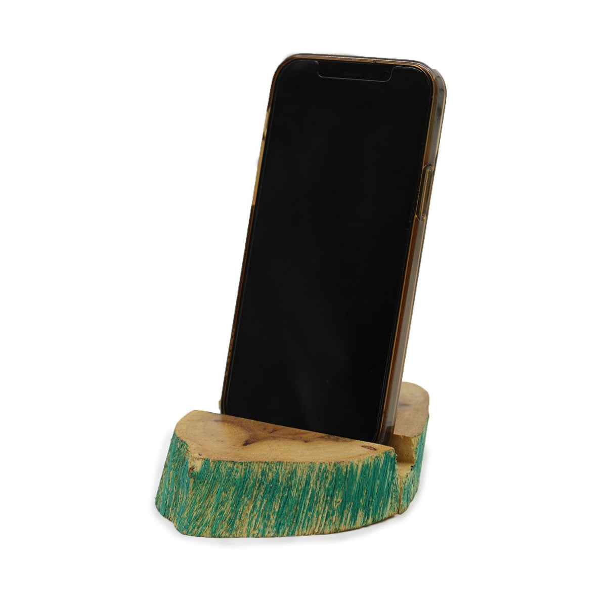 Large Gamal Wood Phone Holder - Greenwash – view 4