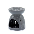 Bubbles Cutout Ceramic Oil Burner - Grey