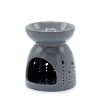 Bubbles Cutout Ceramic Oil Burner - Grey