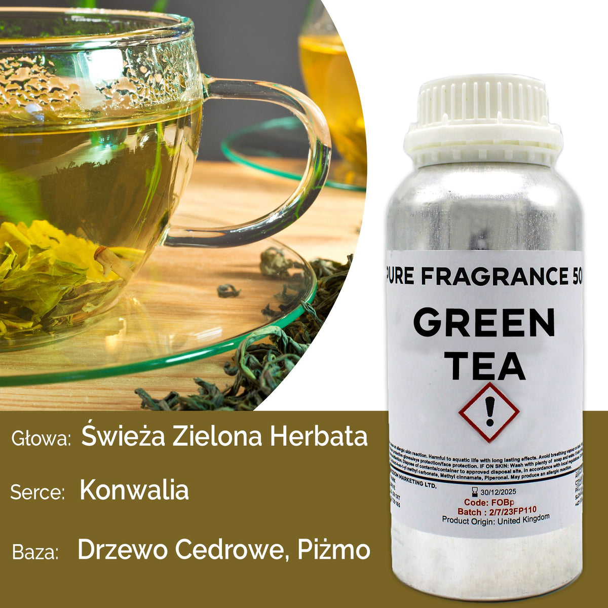 Green Tea Pure Fragrance Oil - 500ml – view 2