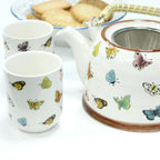 Ceramic Herbal Teapot Set with 6 Cups - Butterflies – view 5