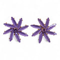 Nymph Lavender Flower Glass Earrings