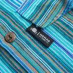 Nomad Sari Grandad Shirt - Turquoise - XL – view 9