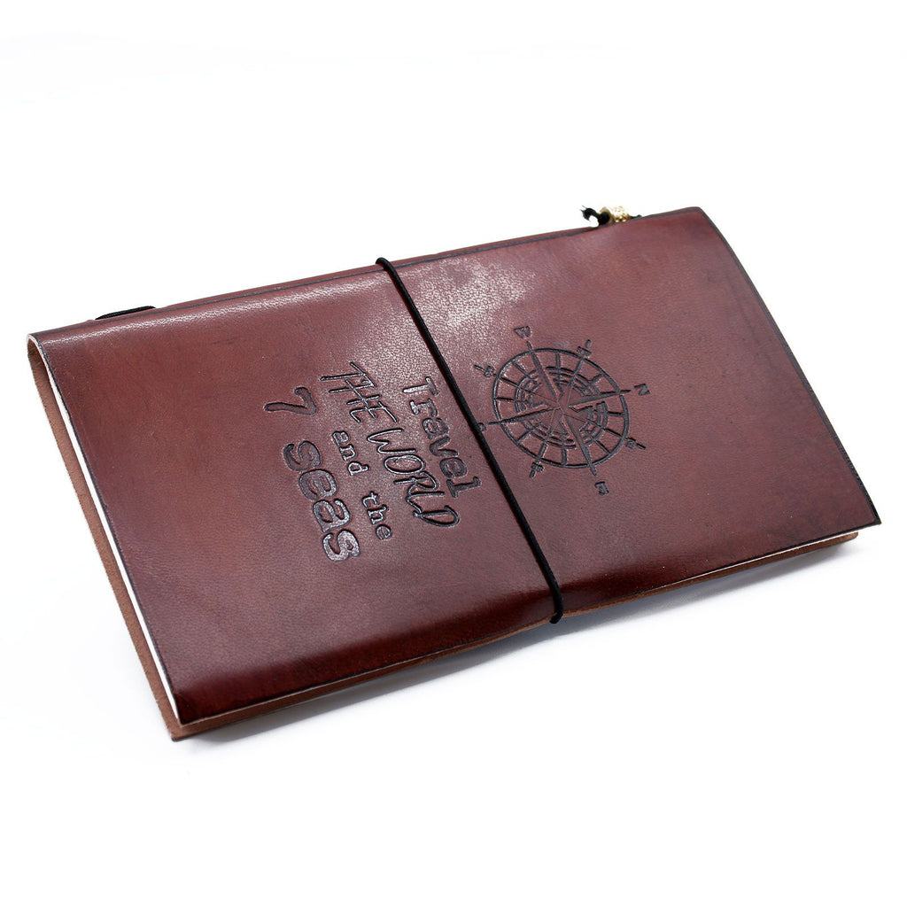 Leather Journal - Travel the World - Brown (80 pages) – view 2