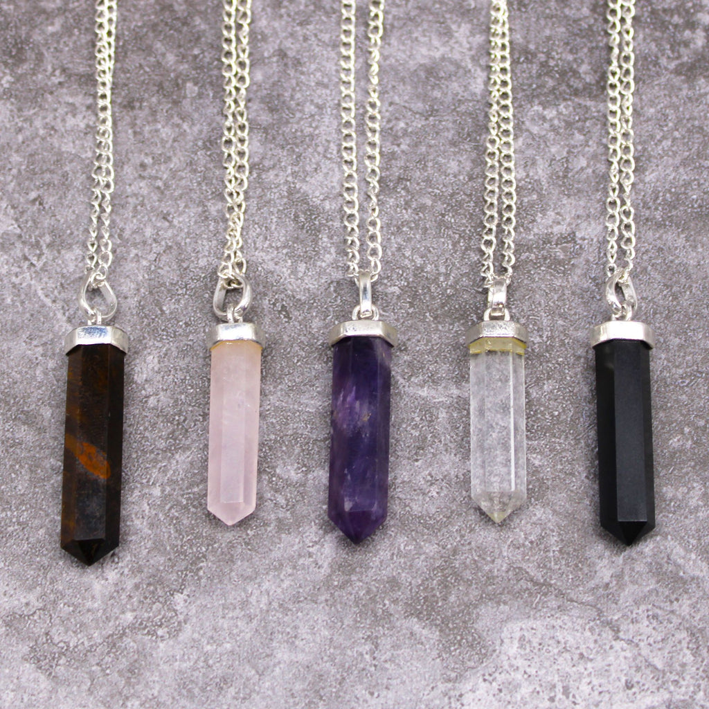 Clear Quartz Point Pendant Necklace – view 5