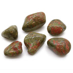 Bag of 6 Large African Unakite Tumble Stones – view 2