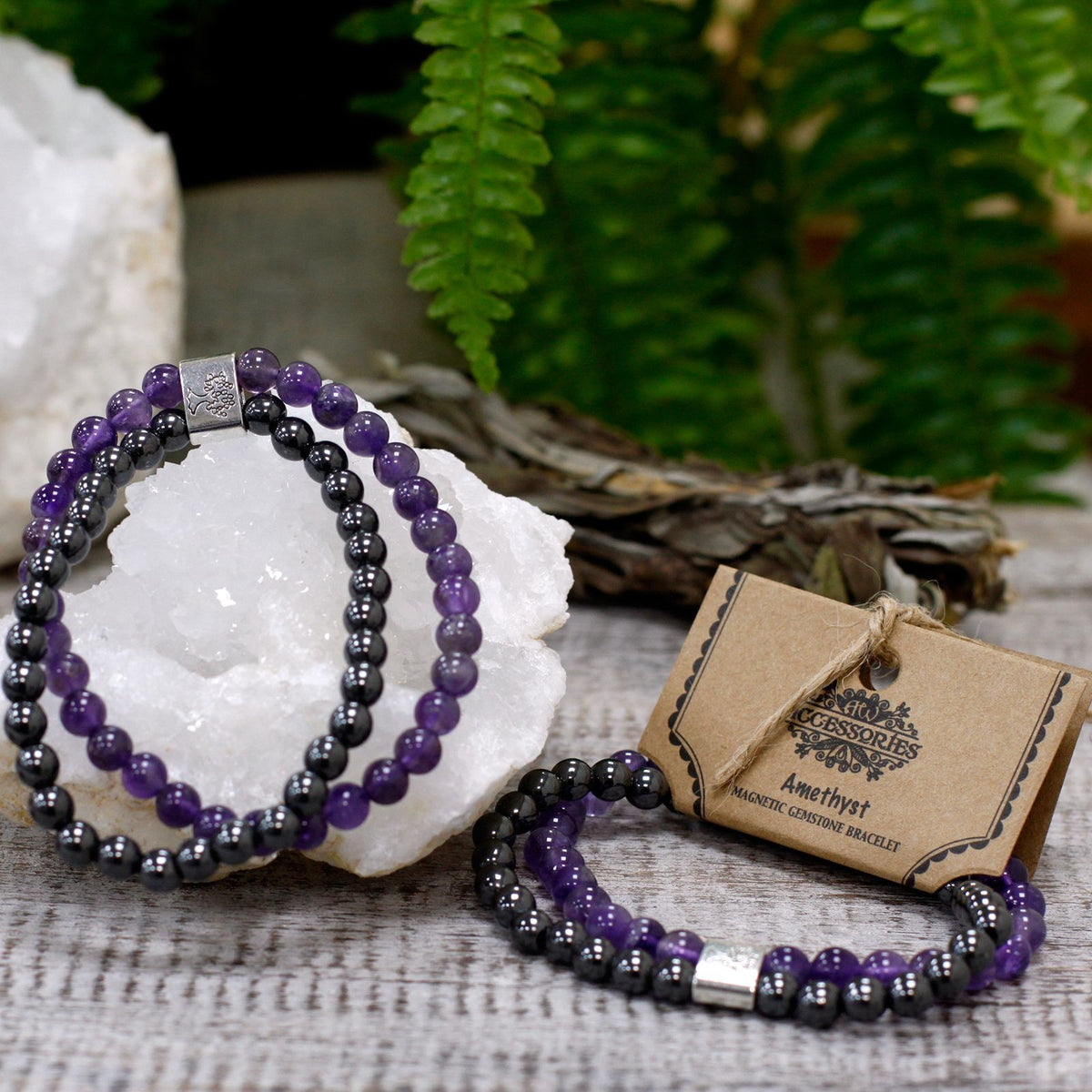 Magnetic Amethyst Gemstone Bracelet – view 7