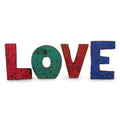 HOME - Colour Rustic Bark Letters (Set of 4)