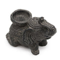Elephant Incense and Candle Holder in Black Antique