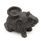 Elephant Incense and Candle Holder in Black Antique