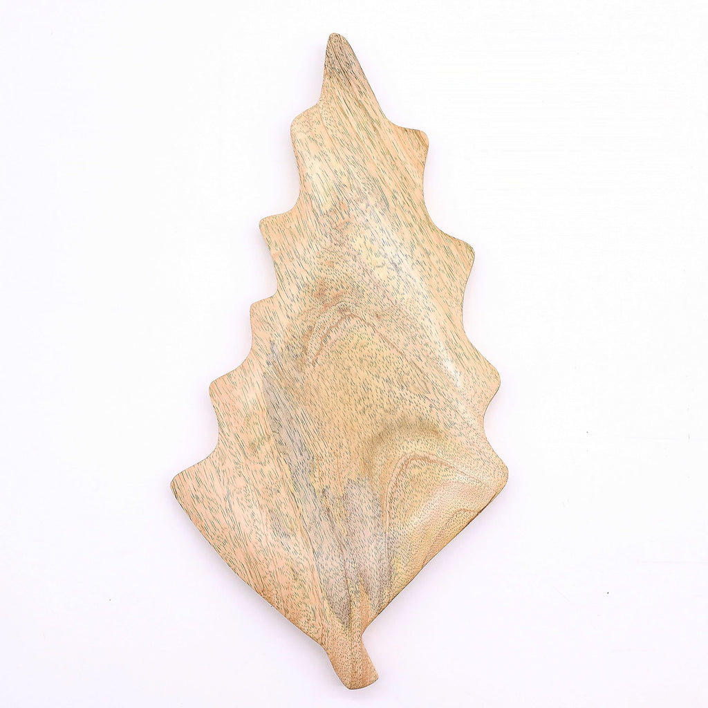Green Enamel Leaf Wooden Bowl - 33 x 17 cm – view 4