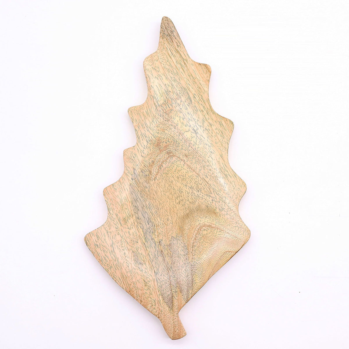 Green Enamel Leaf Wooden Bowl - 33 x 17 cm – view 4