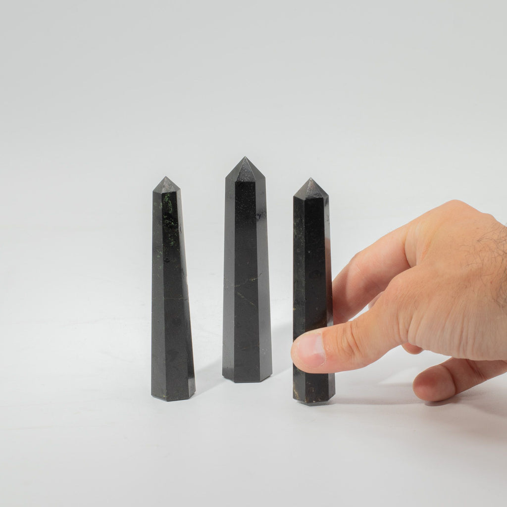 Black Tourmaline Six Face Obelisk Point approx 11cm – view 5