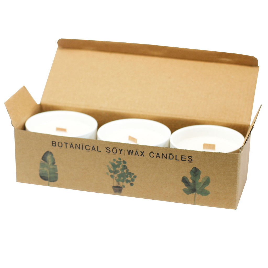 Large Botanical Candles Marsh Violet - Pack of 3 – view 5