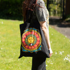 Zodiac Sun Cotton Tote Bag - Black – view 8