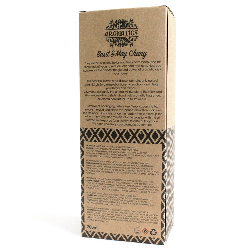 Basil and Maychang Essential Oil Reed Diffuser 200ml