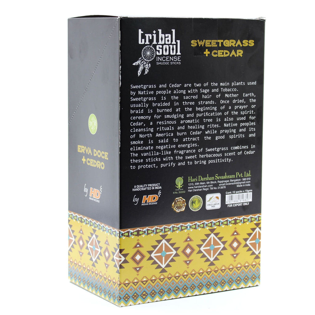 Tribal Soul Incense Sticks - Sweet Grass and Cedar