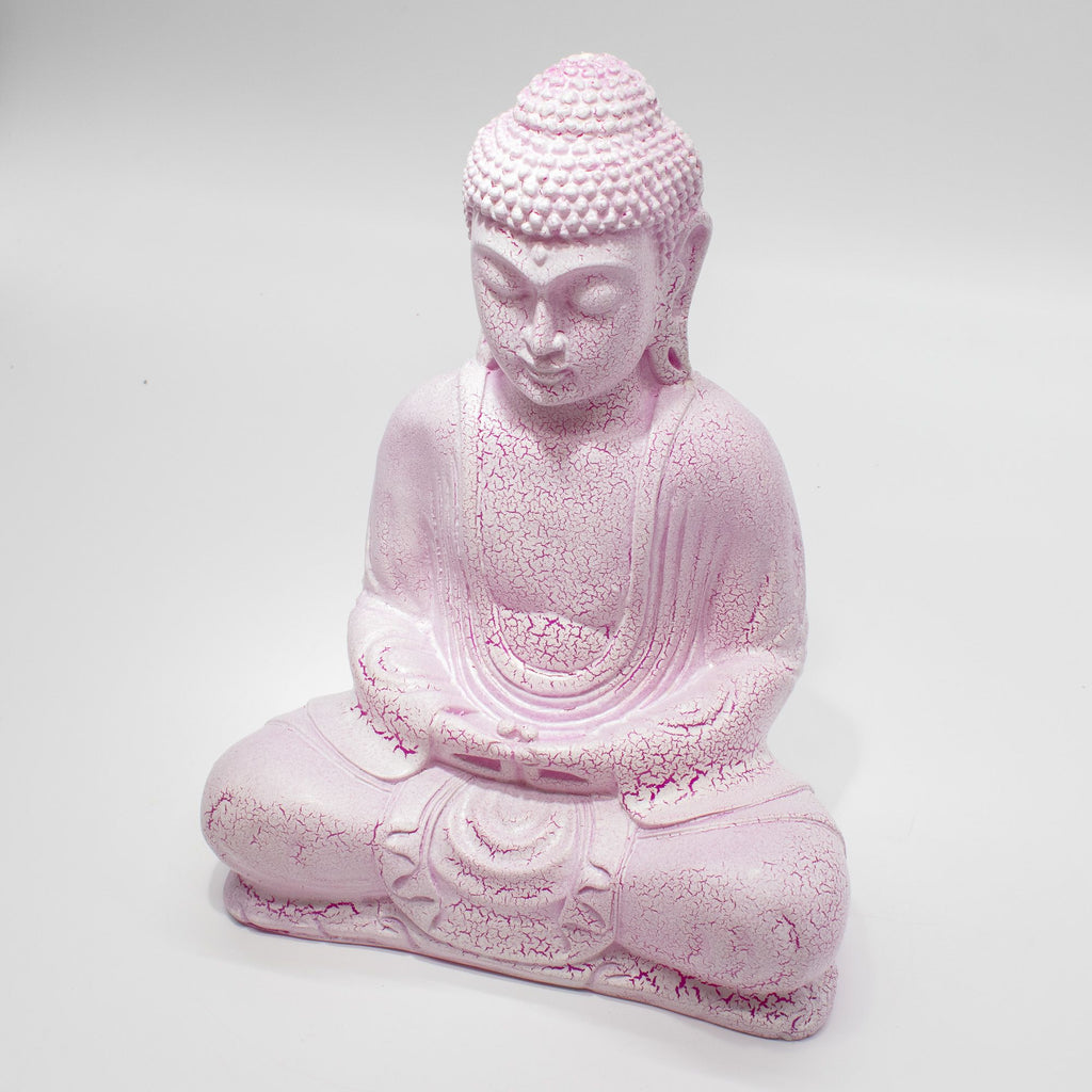 Meditation Buddha Glow Lamp - Cherry Crackle, Oval Stand – view 7