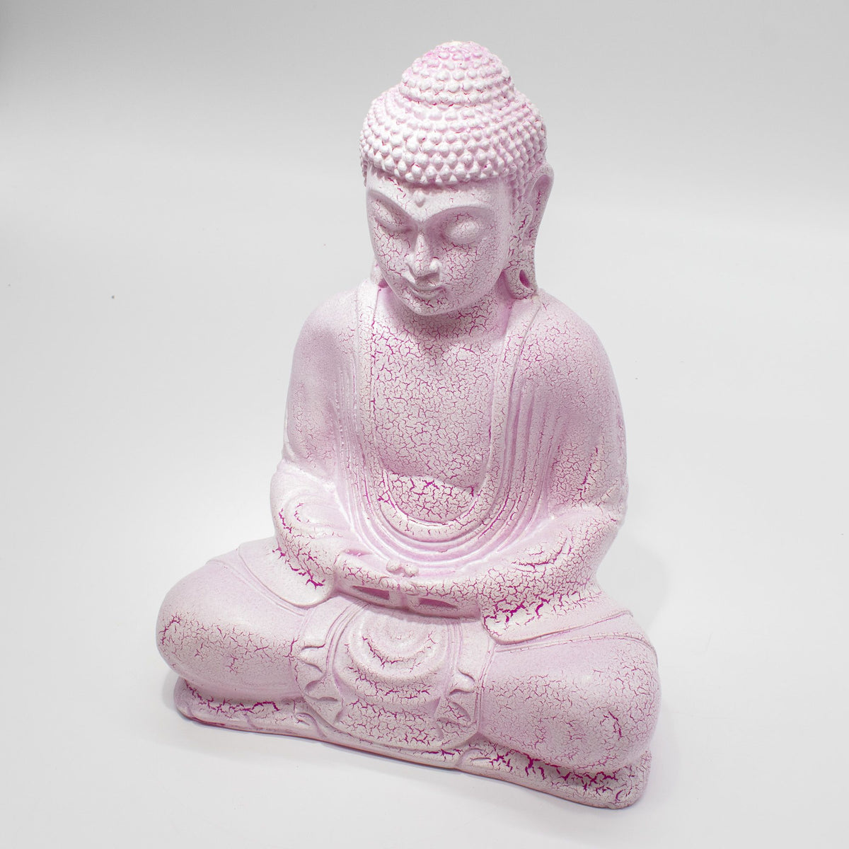 Meditation Buddha Glow Lamp - Cherry Crackle, Oval Stand – view 7