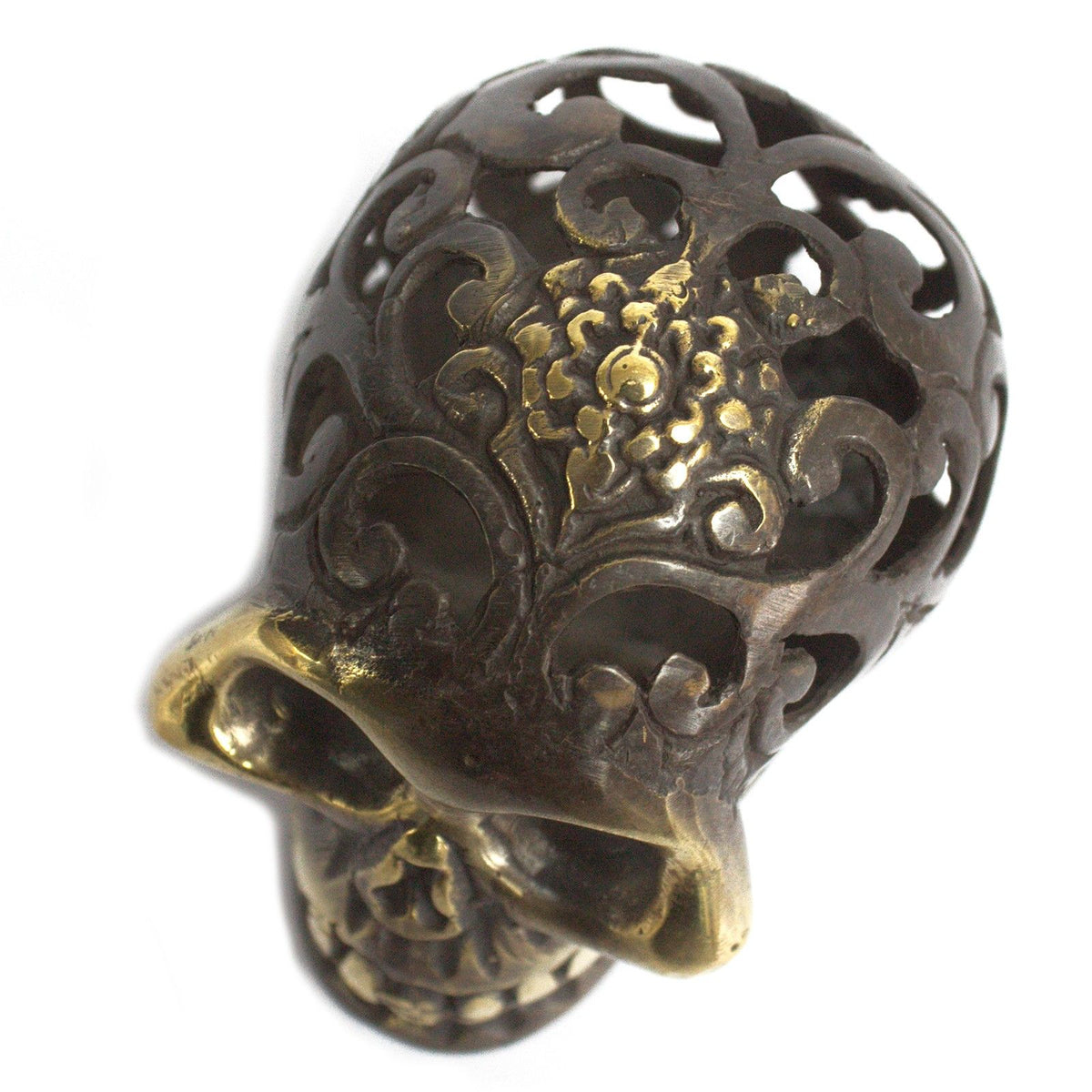 Vintage-Finish Brass Skull – Large – view 9