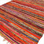 Luxury Rag Rug, Orange - 152 x 90cm – view 2