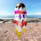 Coconut & Capiz Shell Wind Chime, Heart, 40cm – view 3