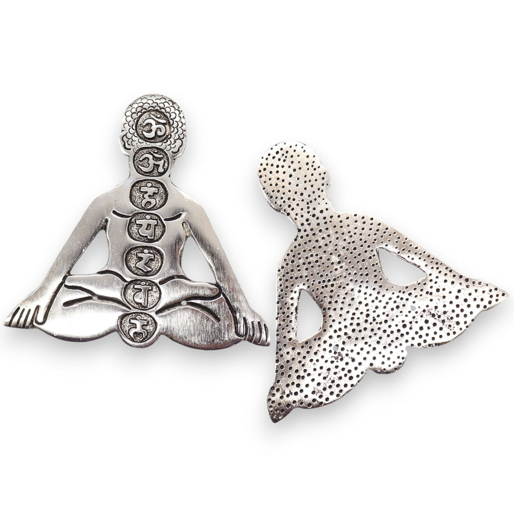Polished Aluminium Seven Chakra Incense Holder 12cm – view 4