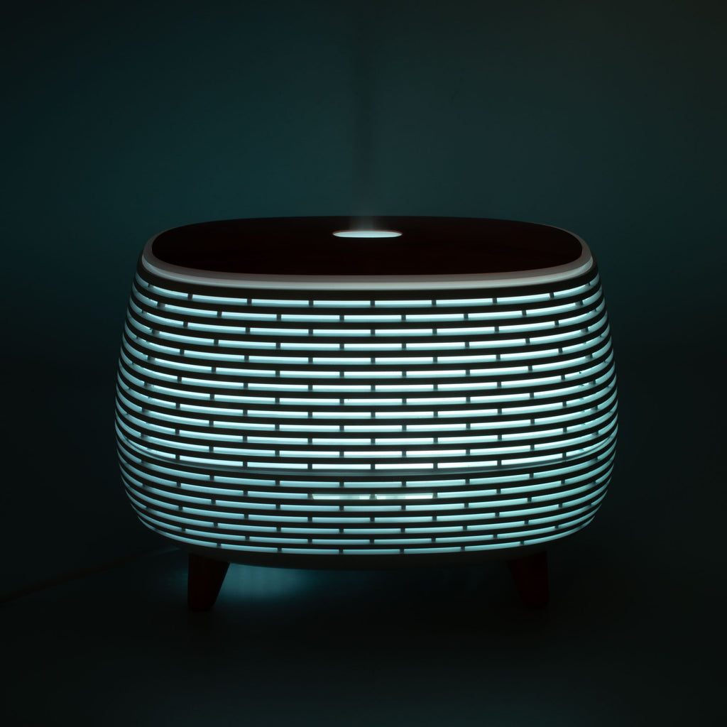 Futuristic Ribbed Aroma Diffuser with Colour-Changing Light – view 13