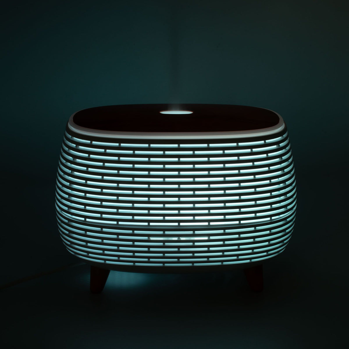 Futuristic Ribbed Aroma Diffuser with Colour-Changing Light – view 13
