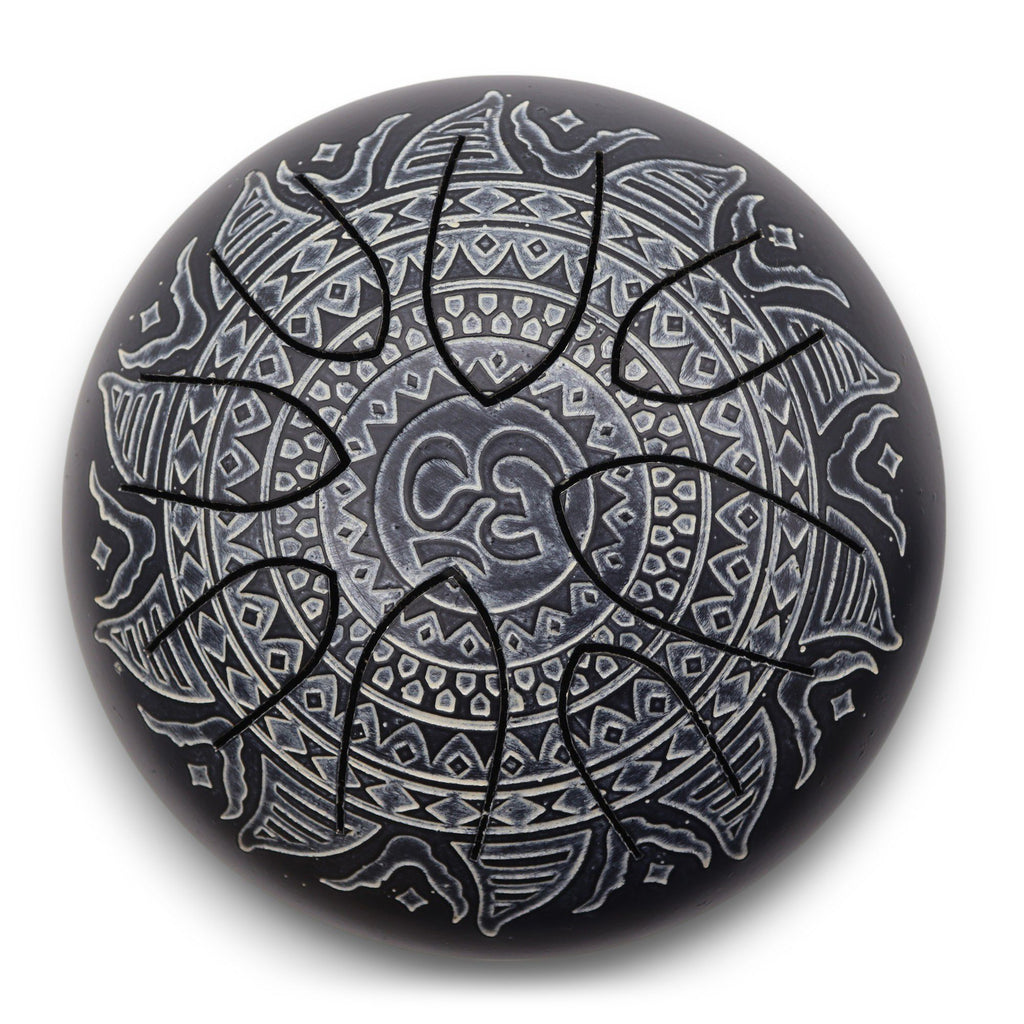 Steel Tongue Happy Drum Om Mandala Engraved - 16cm – view 2