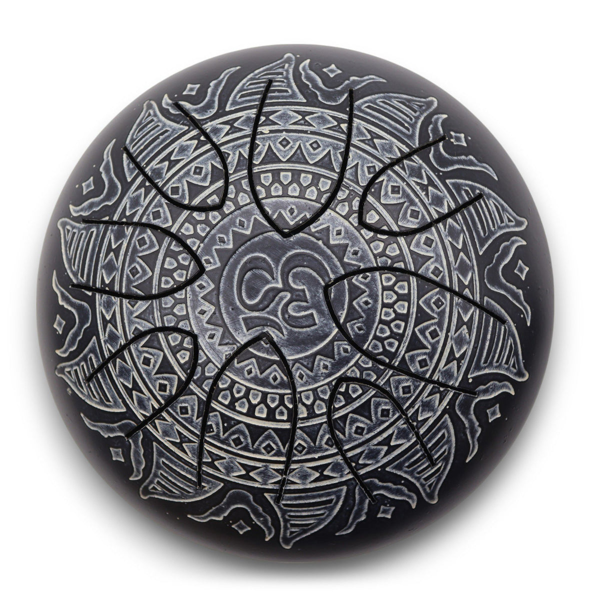 Steel Tongue Happy Drum Om Mandala Engraved - 16cm – view 2