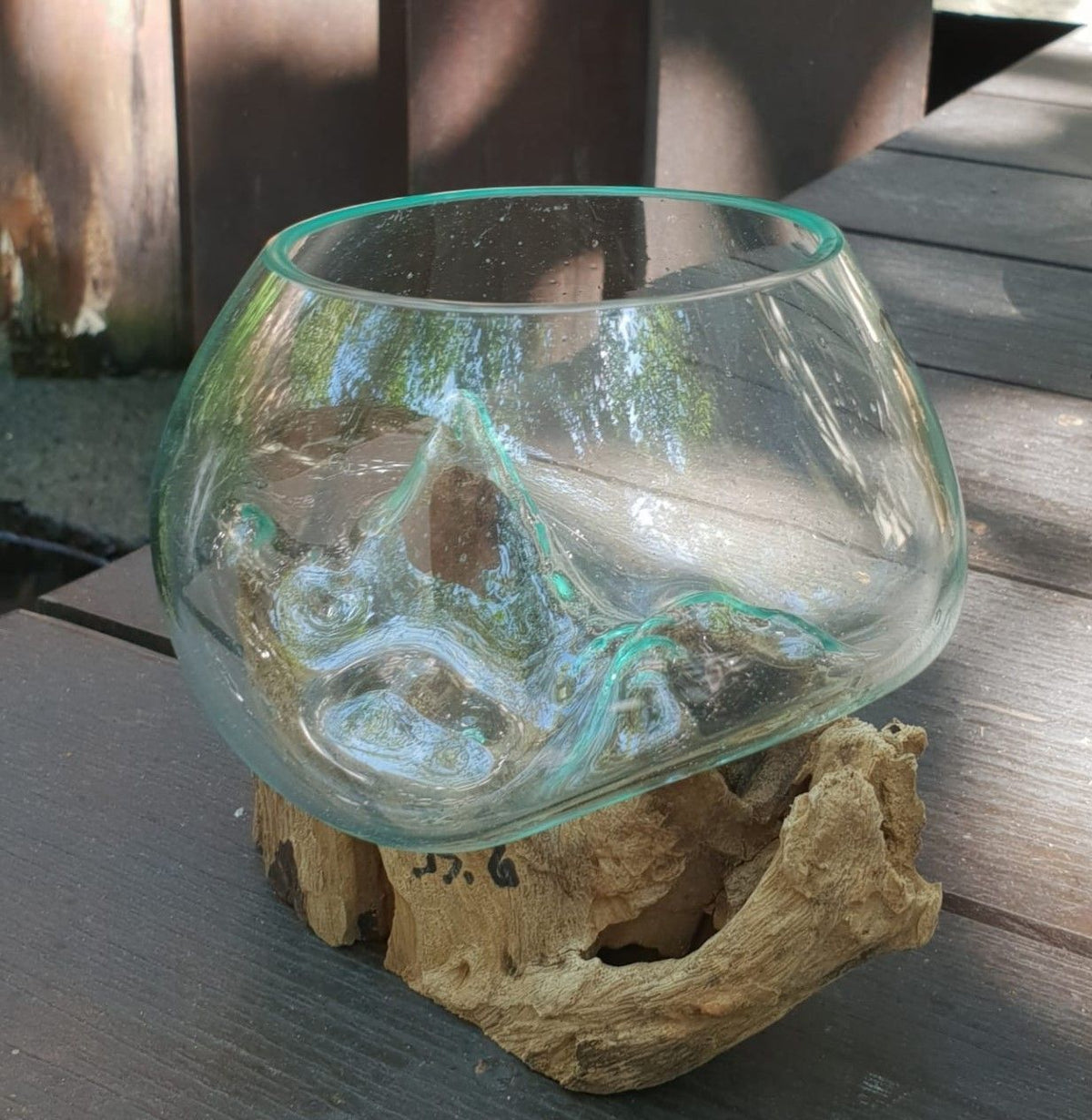 Molten Glass Bowl on Wood - Small – view 6