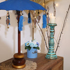 Bali Home Decor Parasol - Turquoise Cotton - 40 cm – view 6