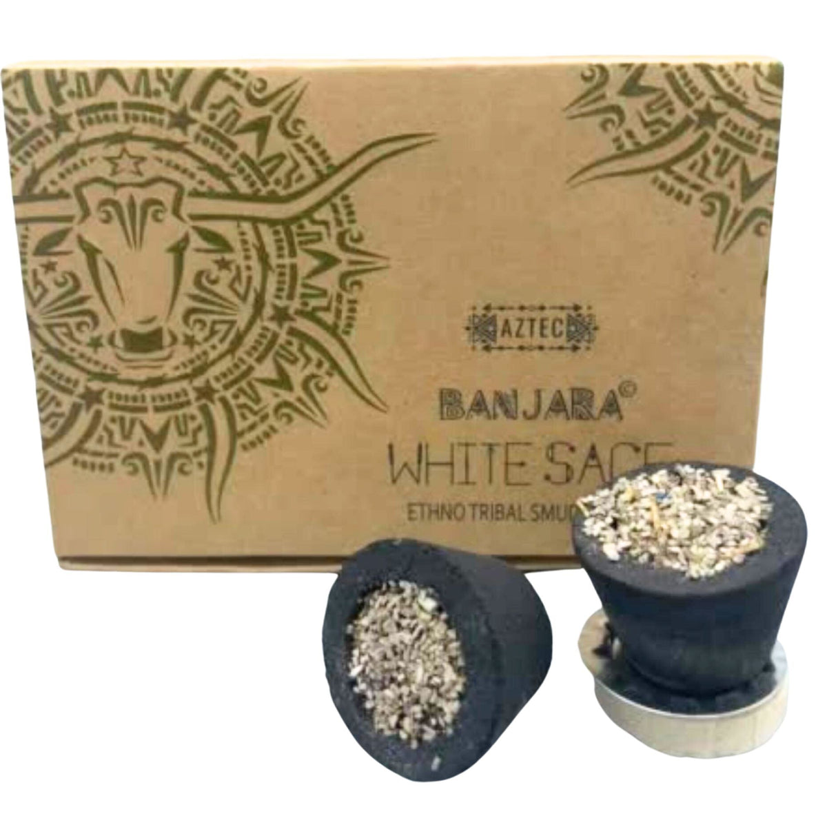 Banjara Resin Cups - White Sage, Set of 6