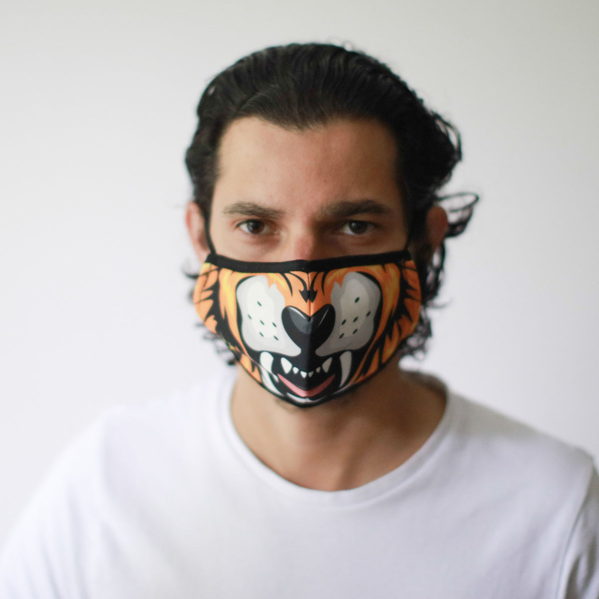Reusable Tiger Print Face Covering for Children – view 4