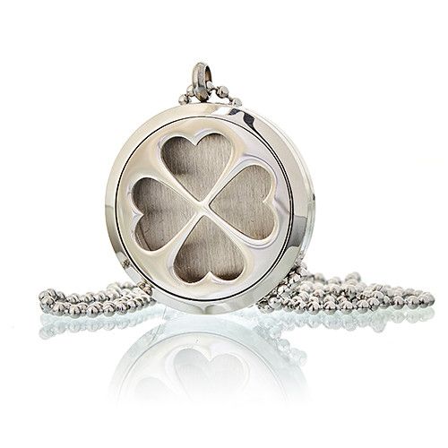 Aromatherapy Diffuser Necklace - Four Leaf Clover 30mm – view 2