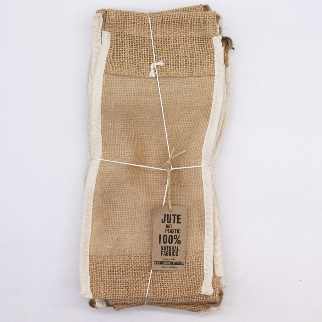 Long Washed Jute Pouch 35x15cm – view 3