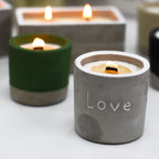 Concrete Wooden Wick Candle - Love, Purple Fig & Cassis – view 5