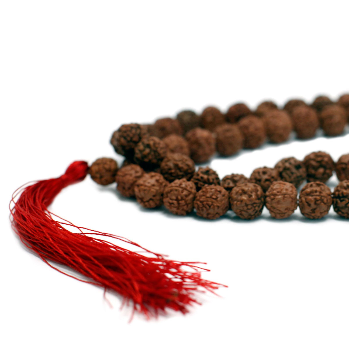108 Bead Rudraksha Mala Necklace - Brown