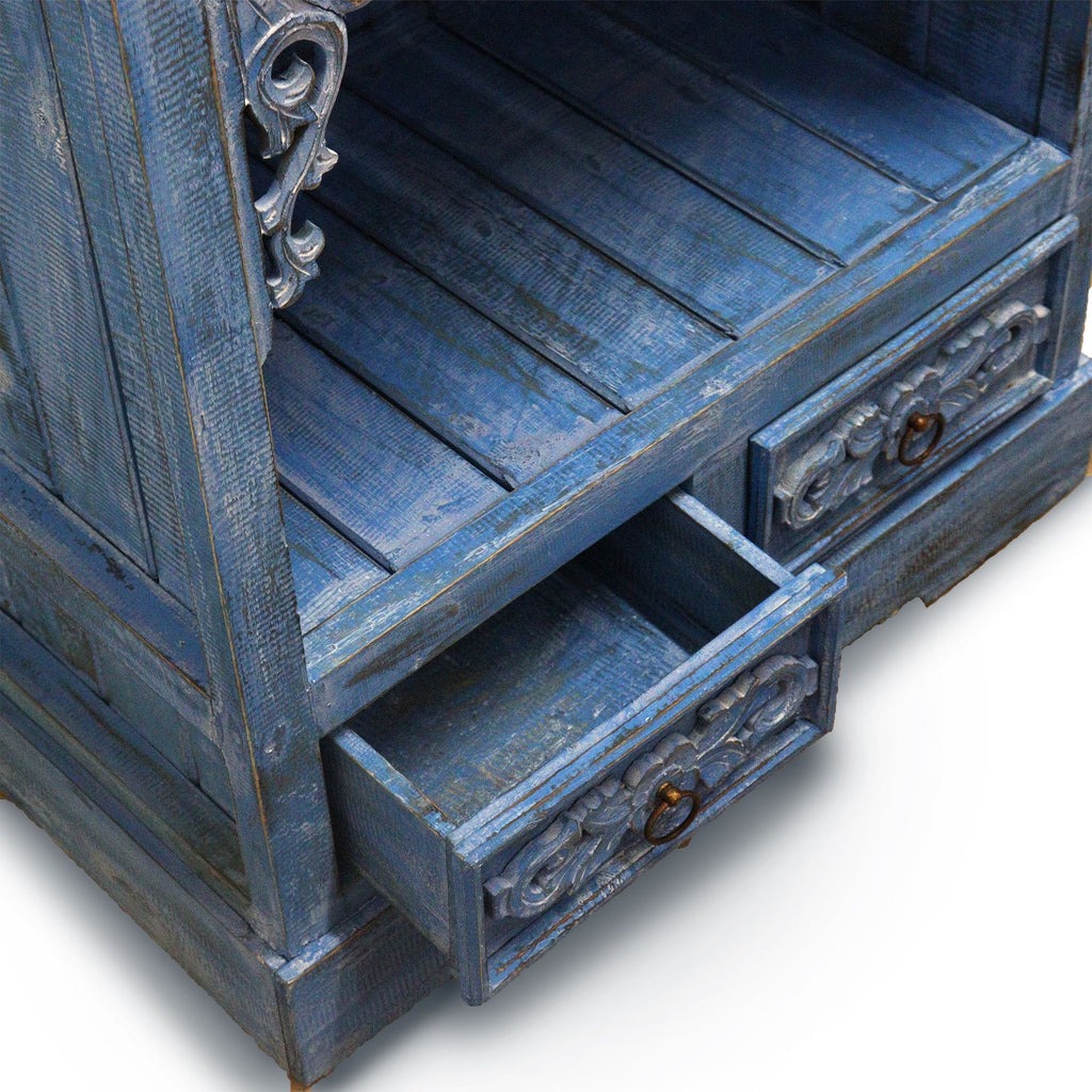 Albasia Wood Bathroom Cabinet - Bluewash, 120 x 66.7 cm – view 4