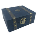 Teal Square Tea Chest, Vintage Style